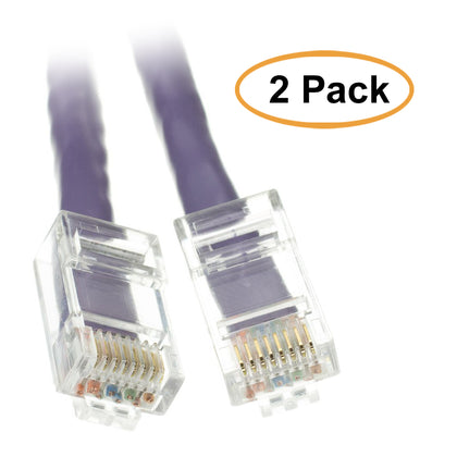 ACCL 10ft Cat5e RJ45 Bootless Ethernet Patch Cable, Purple