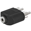 ACCL 3.5mm Mono Jack to 2xRCA Plug Adapter - Straight