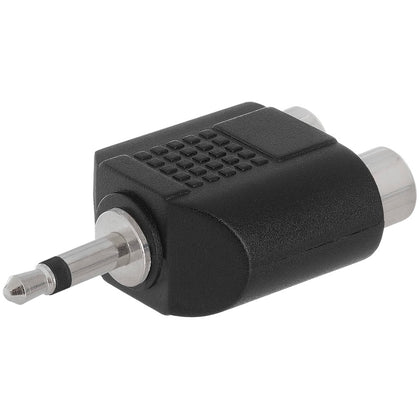 ACCL 3.5mm Mono Plug to 2xRCA Jack Adapter - Straight