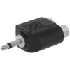 ACCL 3.5mm Mono Plug to 2xRCA Jack Adapter - Straight