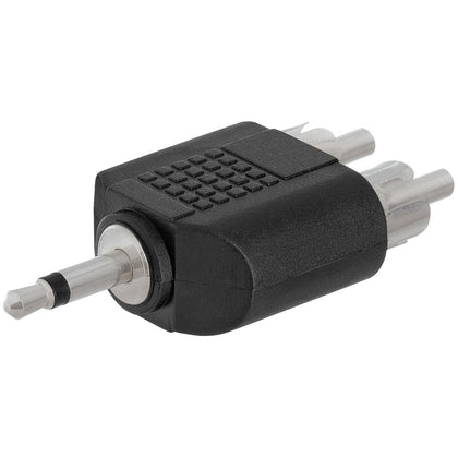 ACCL 3.5mm Mono Plug to 2xRCA Plug Adapter - Straight