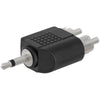 ACCL 3.5mm Mono Plug to 2xRCA Plug Adapter - Straight