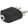 ACCL 3.5mm Stereo Jack to 2xRCA Plug Adapter - Straight