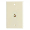 ACCL 2 Line Telephone Wall Plate, RJ11, 4 Conductor, Beige/Ivory