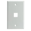 ACCL Keystone 1 Port Single Gang Wall Plate, White