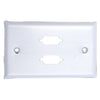 ACCL Wall Plate 2 Port DB9/HD15 (VGA), Single Gang, Painted Stainless Steel, White