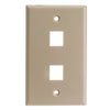 ACCL Keystone 2 Port, Single Gang Wall Plate, Beige