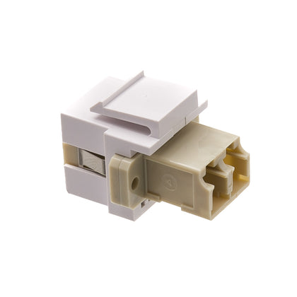 ACCL Keystone LC Fiber Optic Network Coupler, White