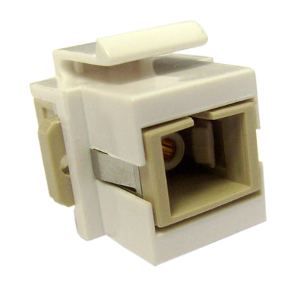 ACCL Keystone SC Fiber Optic Network Coupler, White