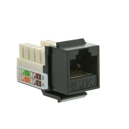 ACCL RJ45 Female to 110 Punch Down Cat5e Keystone Jack, Black