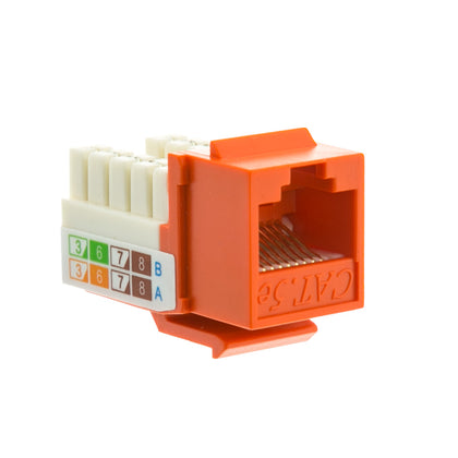 ACCL RJ45 Female to 110 Punch Down Cat5e Keystone Jack, Orange