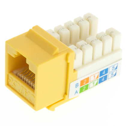 ACCL RJ45 Female to 110 Punch Down Cat5e Keystone Jack, Yellow