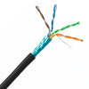 ACCL 1000ft Plenum Cat5e STP Cable, Solid, CMP rated, 24 AWG, Spool, Black