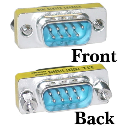 ACCL DB9 Male to DB9 Male Serial Mini Gender Changer/Coupler