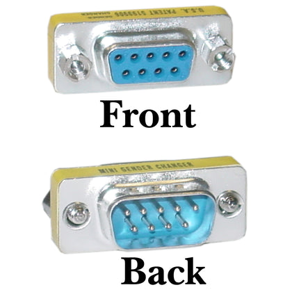 ACCL DB9 Male to DB9 Female Serial Mini Port Saver/Coupler