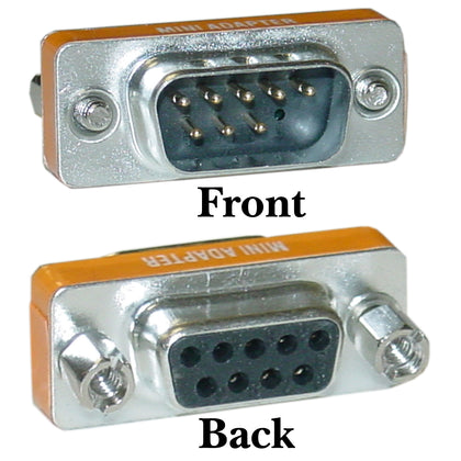 ACCL DB9 Male to DB9 Female Mini Null Modem Adapter