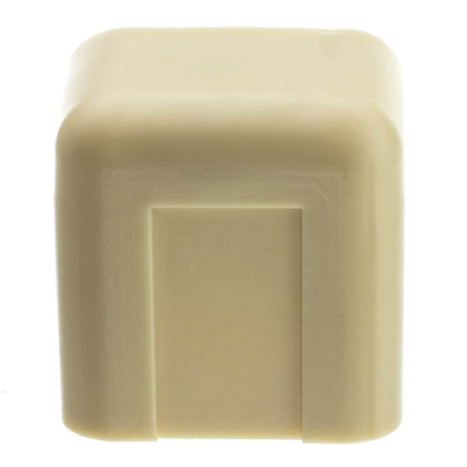 ACCL 3/4in Surface Mount Cable Raceway End Cap, Ivory