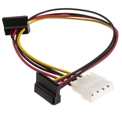 ACCL 14in Molex to Dual SATA 4 Pin Molex Male to Dual Serial ATA Female Power Cable