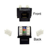 ACCL Phone/Data Jack, RJ11/RJ12 Female to 110 Type Punch Down Keystone Insert, Black