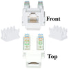 ACCL Phone/Data Jack, RJ11/RJ12 Female to 110 Type Punch Down Keystone Insert, White