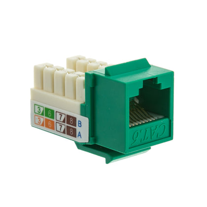 ACCL RJ45 Female to 110 Punch Down Cat6 Keystone Jack, Green