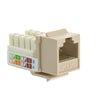 ACCL RJ45 Female to 110 Punch Down Cat6 Keystone Jack, Beige/Ivory