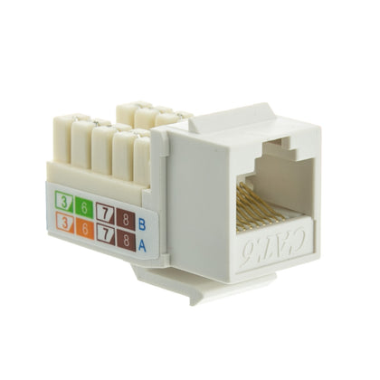 ACCL RJ45 Female to 110 Punch Down Cat6 Keystone Jack, White