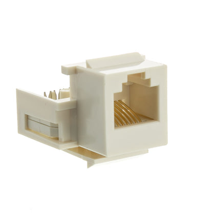 ACCL RJ11/RJ12 Female to Wire Insert Keystone Insert, Phone Jack, Tooless,, White