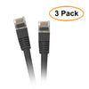 ACCL 1 Feet RJ45 Snagless/Molded Boot Shielded Cat5e Black Ethernet Cable