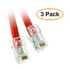 ACCL 7ft Cat6 RJ45 Bootless Ethernet Patch Cable, Red