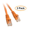 ACCL 50ft RJ45 Snagless/Molded Boot Orange Cat5e Ethernet Lan Cable