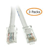 ACCL 14ft Cat6 RJ45 Bootless Ethernet Patch Cable, White