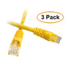 ACCL 5 Feet RJ45 Snagless/Molded Boot Yellow Cat5e Ethernet Lan Cable