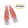 ACCL 10 Feet RJ45 Snagless/Molded Boot Orange Cat6 Crossover Ethernet Lan Cable