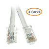 ACCL 3ft Cat5e RJ45 Bootless Ethernet Patch Cable, White