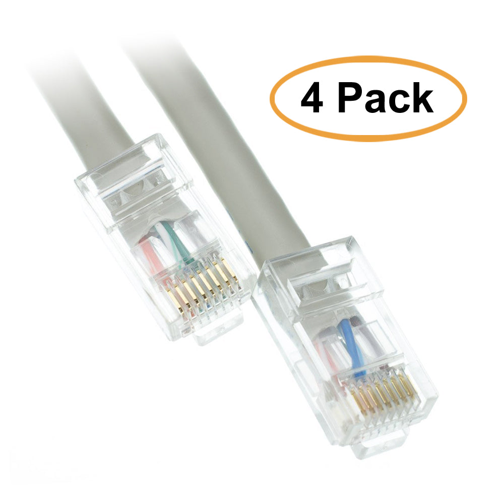 ACCL 50ft Cat5e Plenum RJ45 Bootless Ethernet Lan Cable, CMP, 24 AWG ...