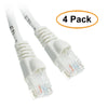 ACCL 10 Feet RJ45 Snagless/Molded Boot White Cat6 Ethernet Lan Cable