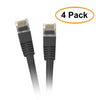 ACCL 1 Feet RJ45 Snagless/Molded Boot Shielded Cat5e Black Ethernet Cable