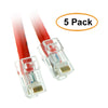 ACCL 14ft Cat6 RJ45 Bootless Ethernet Patch Cable, Red