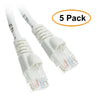 ACCL 25 Feet RJ45 Snagless/Molded Boot White Cat5e Ethernet Lan Cable
