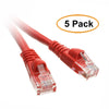 ACCL 1 Feet RJ45 Snagless/Molded Boot Red Cat6a Ethernet Lan Cable