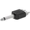ACCL 6.35mm Mono Plug to 2xRCA Plug Adapter - Straight