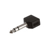 ACCL 6.35mm Stereo Plug to 2x3.5mm Mono Jack Adapter