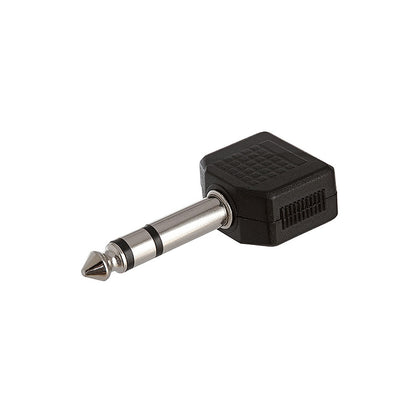 ACCL 6.35mm Stereo Plug to 2x3.5mm Stereo Jack Adapter