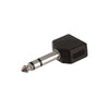 ACCL 6.35mm Stereo Plug to 2x3.5mm Stereo Jack Adapter