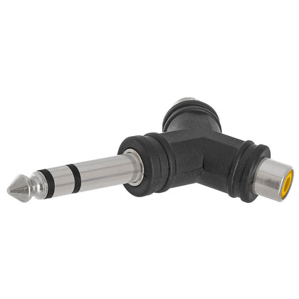 ACCL 6.35mm Stereo Plug to 2xRCA Jack Adapter - Triangular