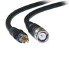 ACCL 12ft RG59U Coaxial BNC Male to RCA Male Composite Video Cable, Black, 64% Braid, 75 Ohm