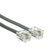 ACCL 25ft RJ11 6P/4C Straight Telephone Cord (Data), Modular Plug, Silver Satin