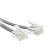 ACCL 2ft RJ11 6P/4C Reverse Telephone Cord (Voice), Silver Satin