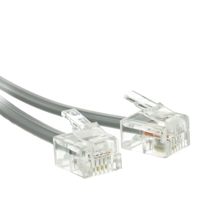ACCL 50ft RJ11 6P/4C Reverse Telephone Cord (Voice), Silver Satin